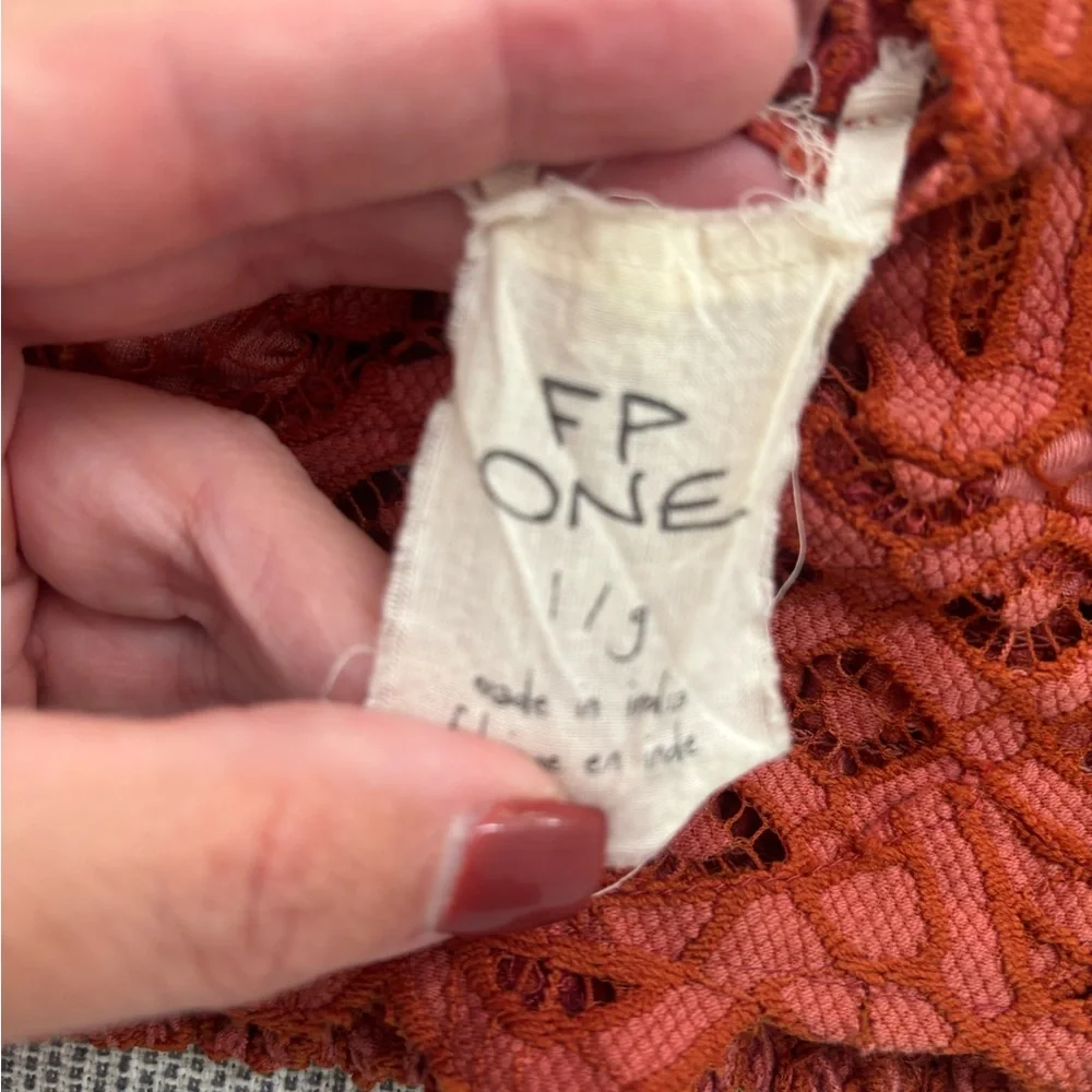 Free People Burnt Orange Lace Bralette - Picture 2 of 2